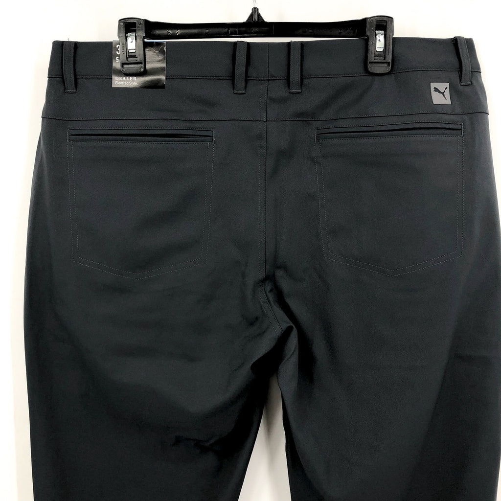 PUMA Men's Dealer 5 Pocket Golf Pants 38x32 Dark Grey Flat Front NWT
