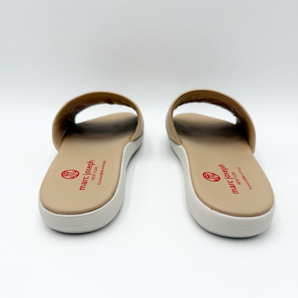 Marc Joseph New York Womens Elisabeth Slide Sandals US 5 Blush Nude Leather NIB