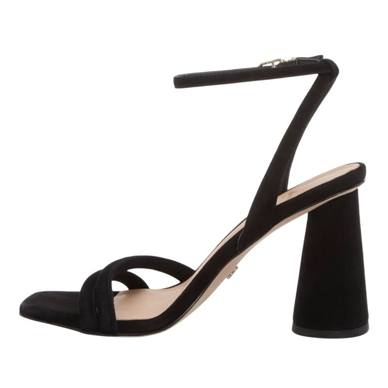 Sam Edelman Womens Kia Heeled Sandal US 7 EU 37 Black Suede NWOB