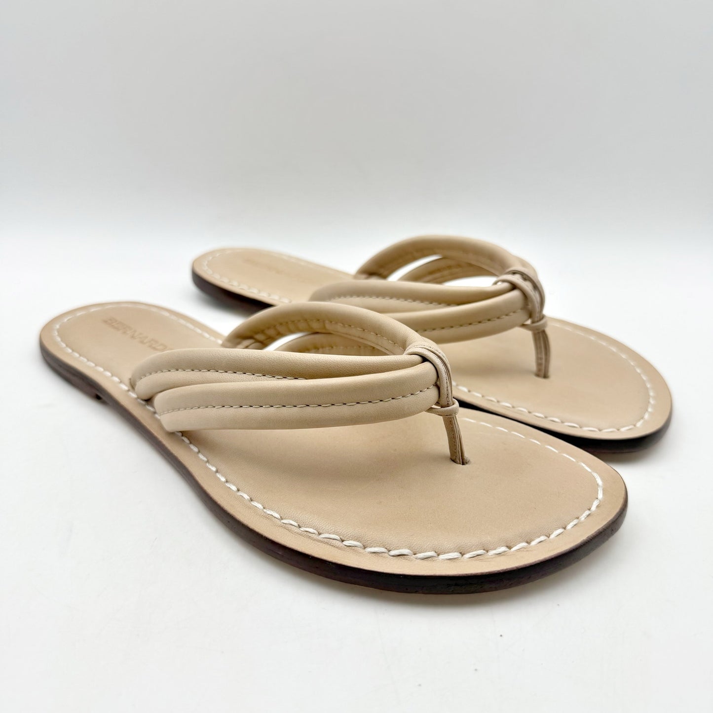 Bernardo Womens Miami Sandals US 8.5 M EU 39 Beige Tan Leather NIB