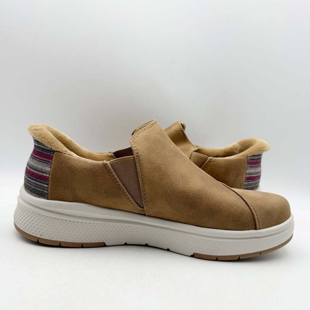 Skechers BOBS Womens Slip-Ins Skipper Wave Stay Snug Shoes Size 6.5 Brown NWT