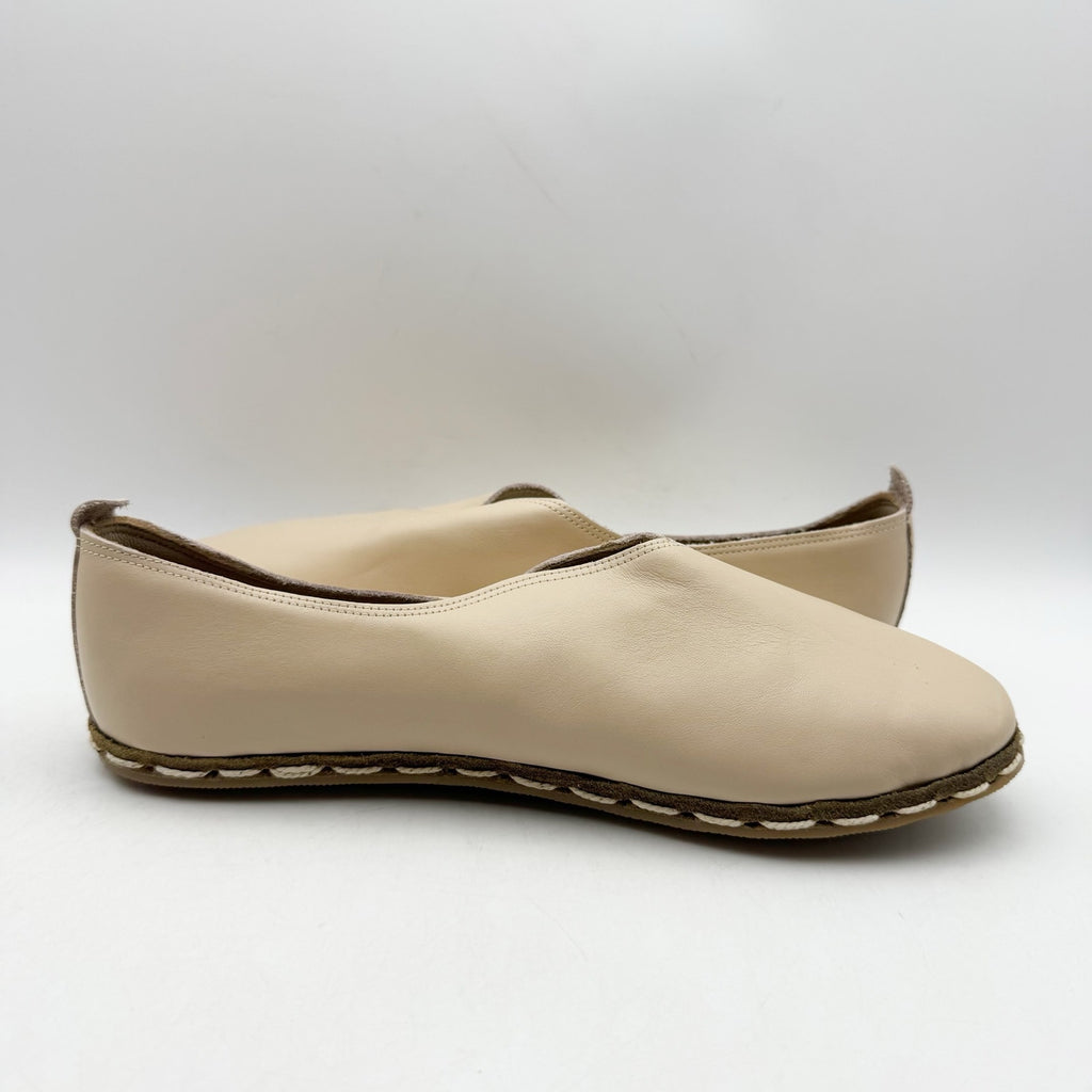 NIDA LU Womens LU Loafers EU 40 US Size 9 Bone White Leather NWOB
