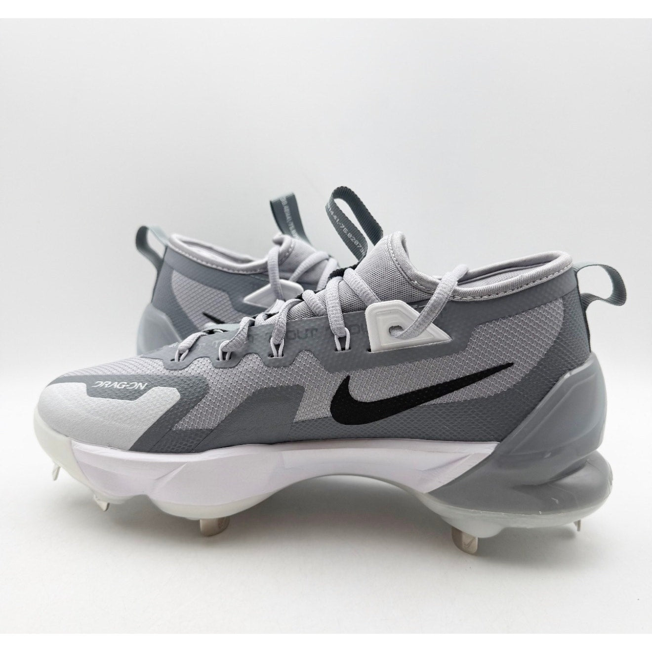 Nike Mens Force Zoom Trout 9 Elite Metal Baseball Cleats Size 7 Grey FB2906 NWOB