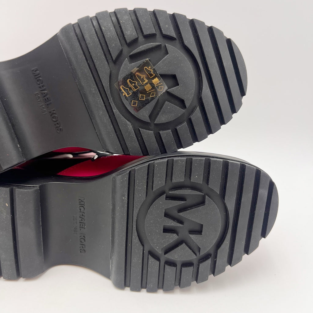 Micheal Kors Womens Dupree Hiker Booties Size 7 Pink Black Platform NWOB