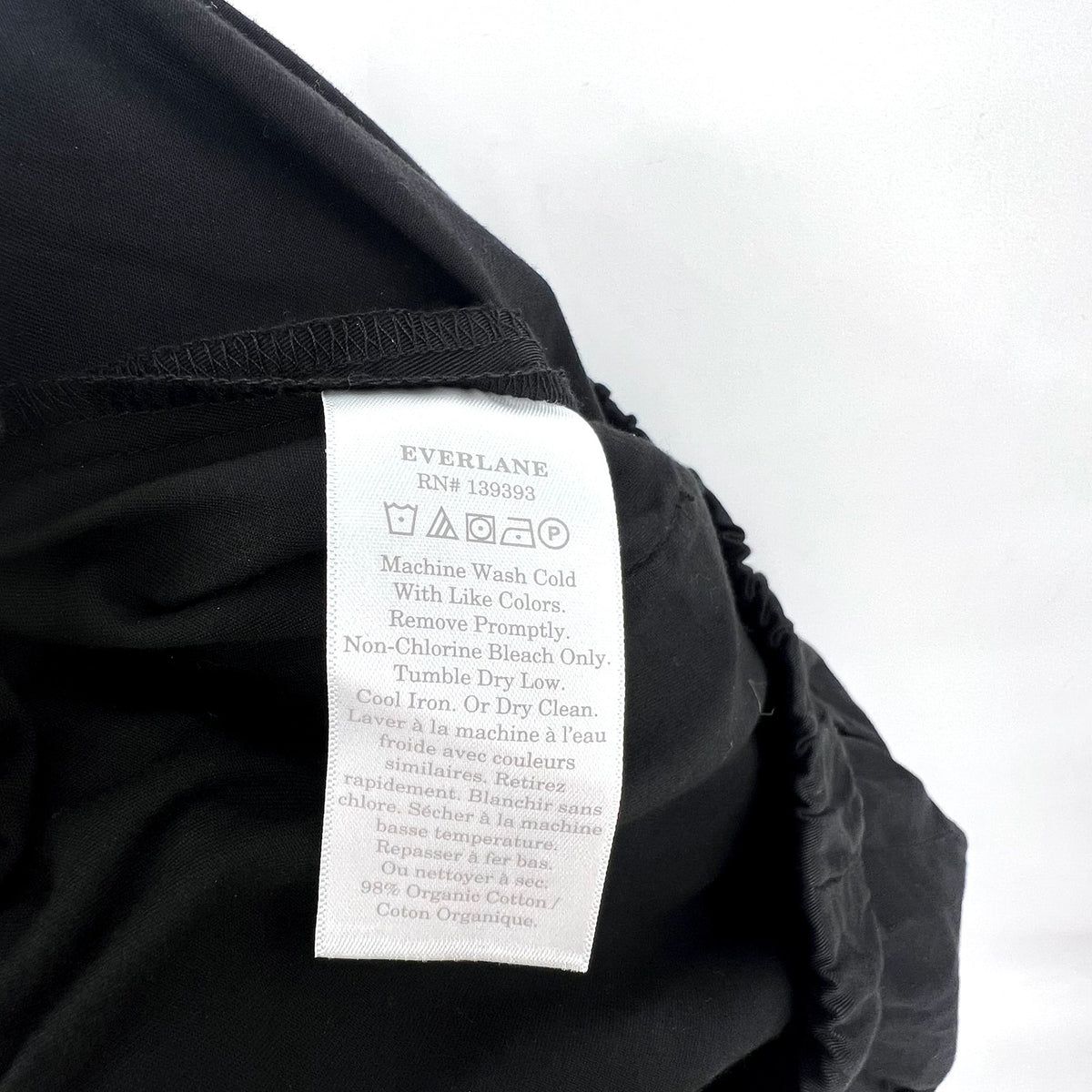 EVERLANE Womens The Easy Pants Medium Black Straight Leg Chino Twill Stretch NWT
