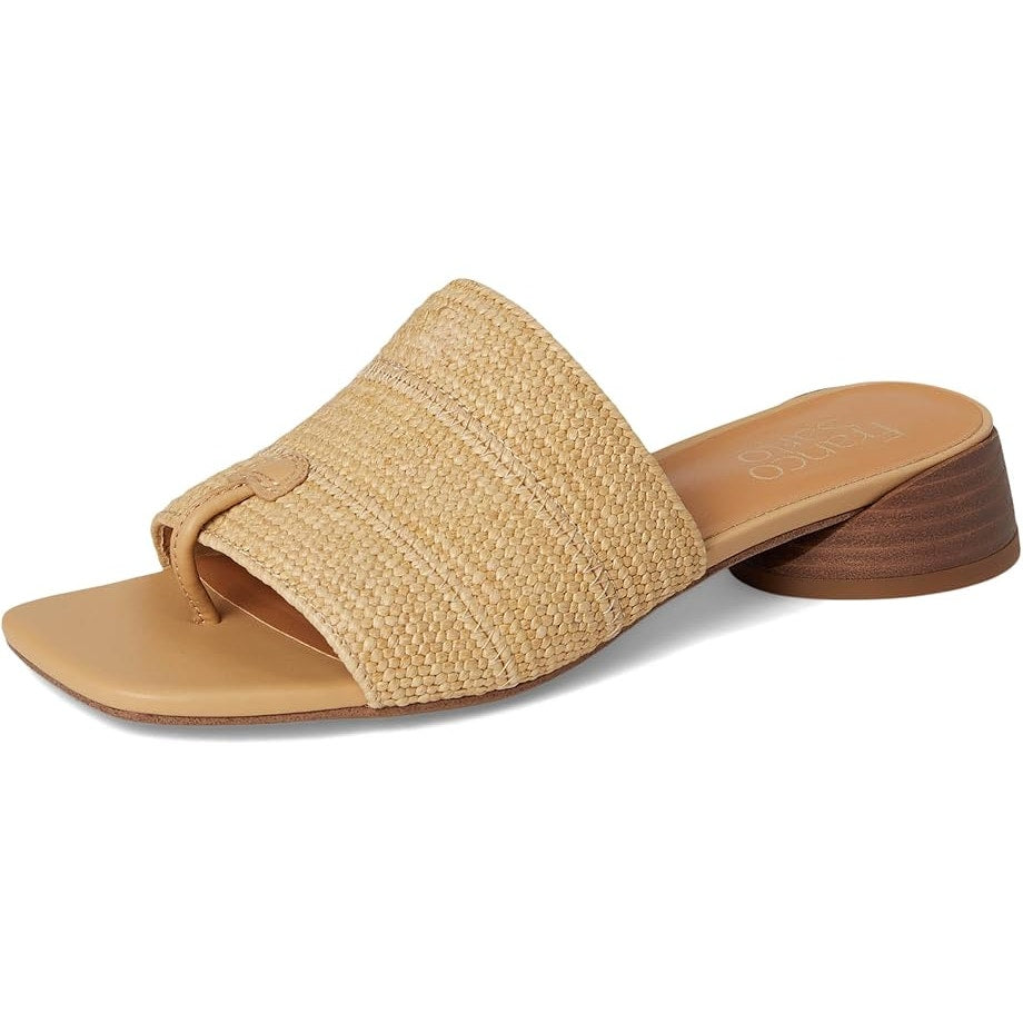 Franco Sarto Womens Loran Sandals US 6.5 M EU 36.5 Natural Beige Slip On NIB