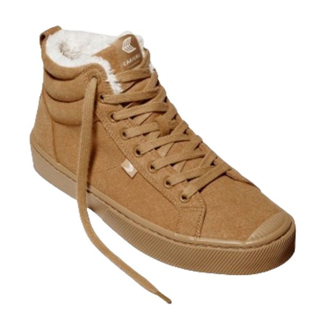 Cariuma OCA Therma High Suede Boots Mens 8.5 Womens 10 Tan Caramel Sneakers NIB