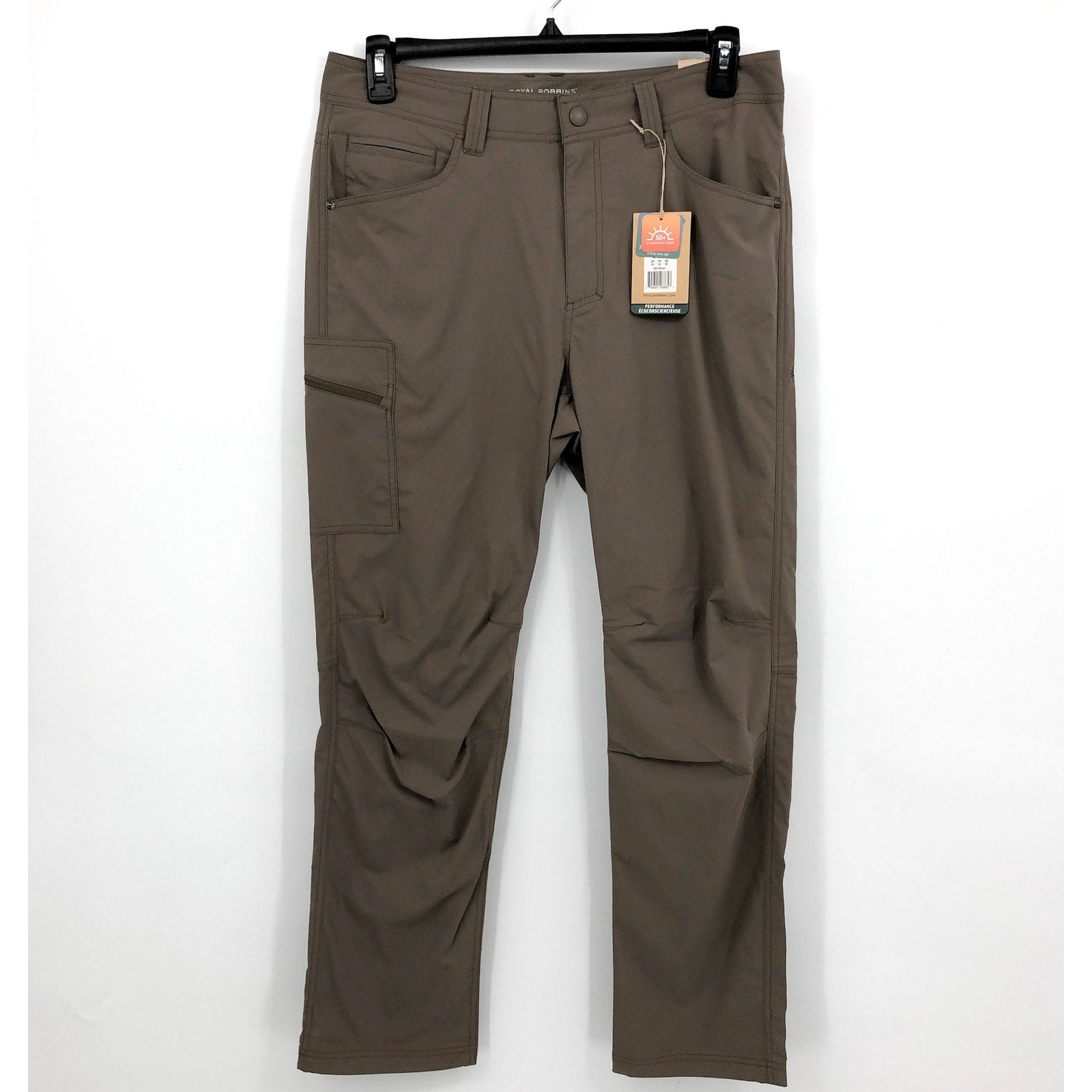 ROYAL ROBBINS Men's Active Traveler Pants 34x32 Khaki Falcon Stretch NWT