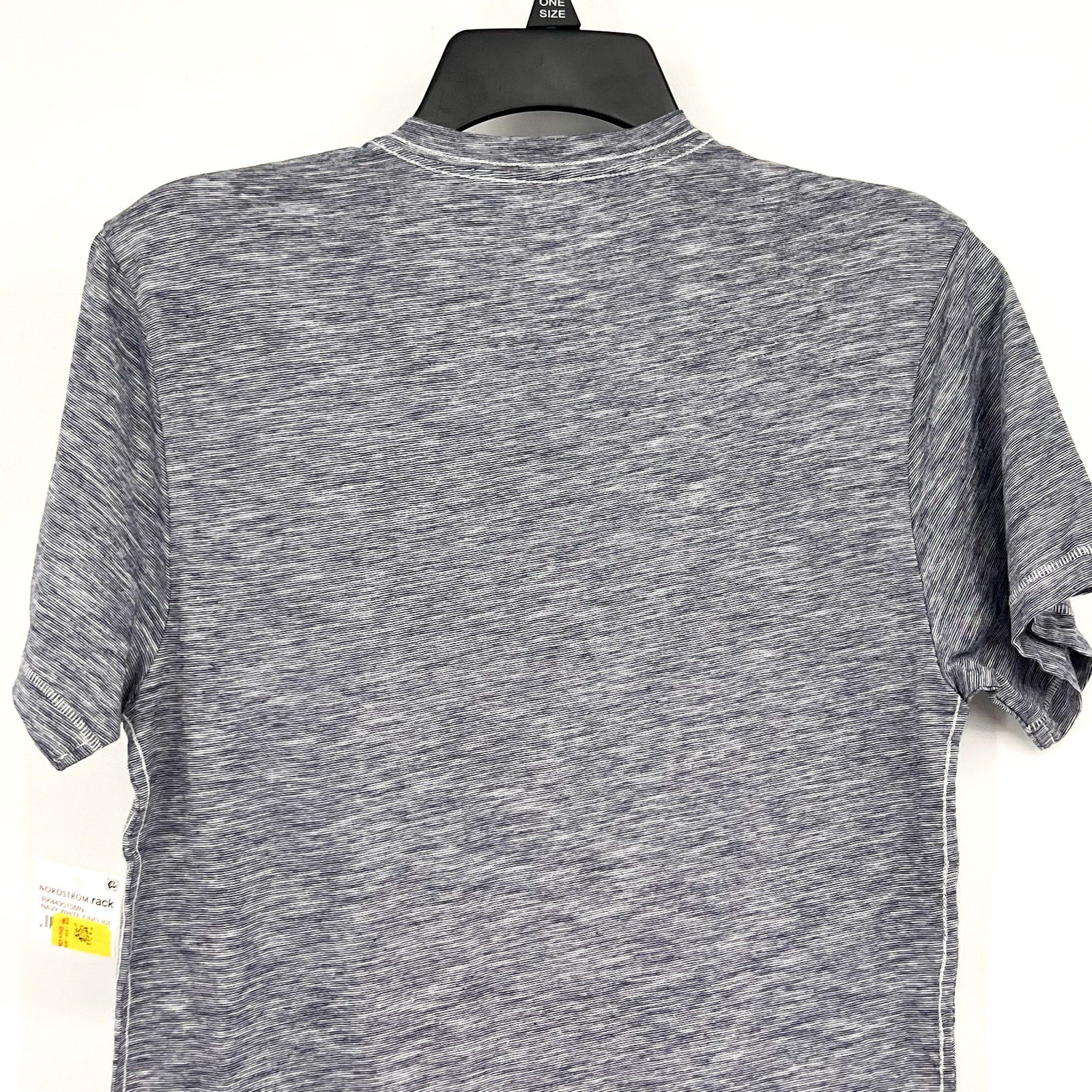ABOUND Mens Jersey Slub Henley Tee Large Navy Blue White Short Sleeve Cotton NWT