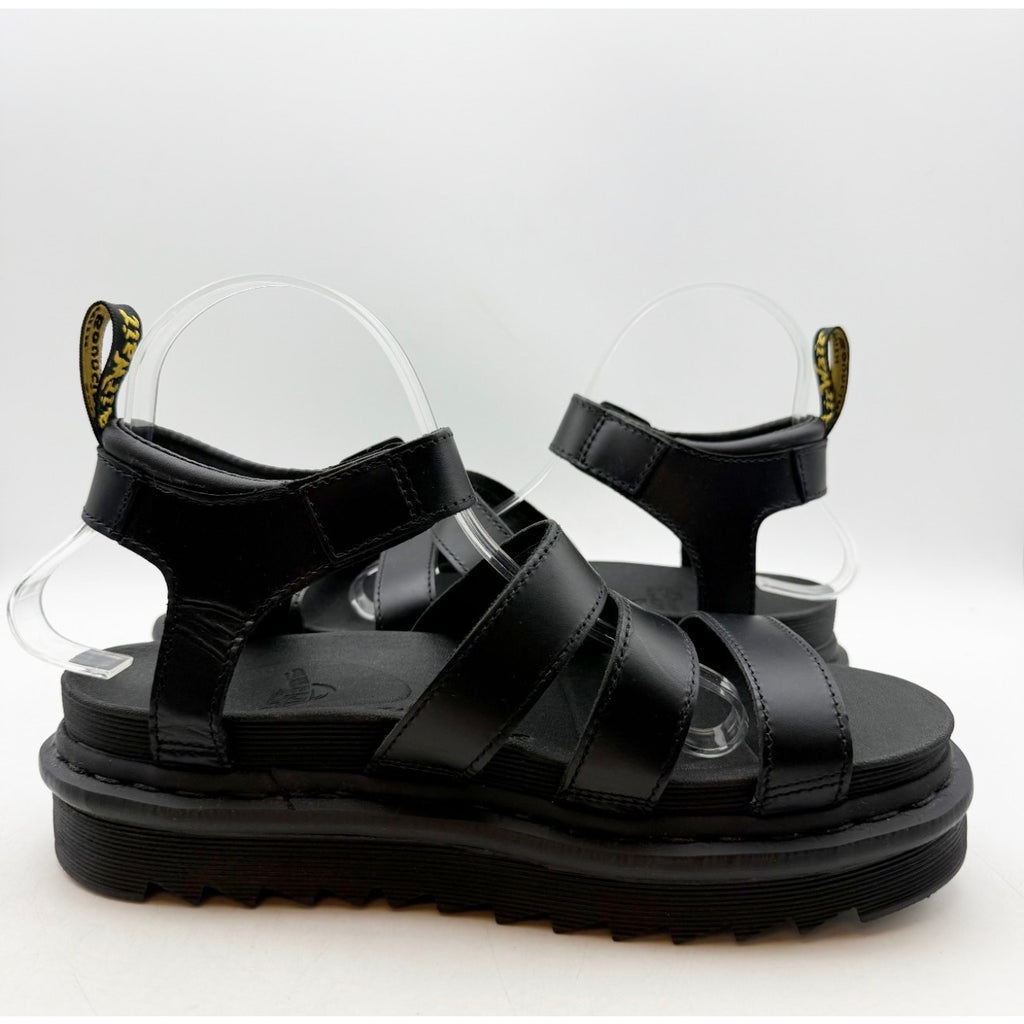 Dr. Martens Womens Blaire Sandals US 9 EU 41 Black Vegan Leather Platform NWOB