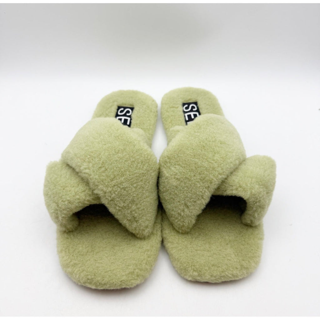 SENSO Women's Inka IV Slide Sandals EU 42 Size 12M Pistachio Green Cotton NWOB