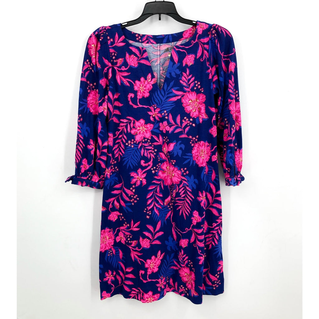 LILLY PULITZER Cathy Mini Dress XS Blue Pink Med Never Ending Summer NWOT