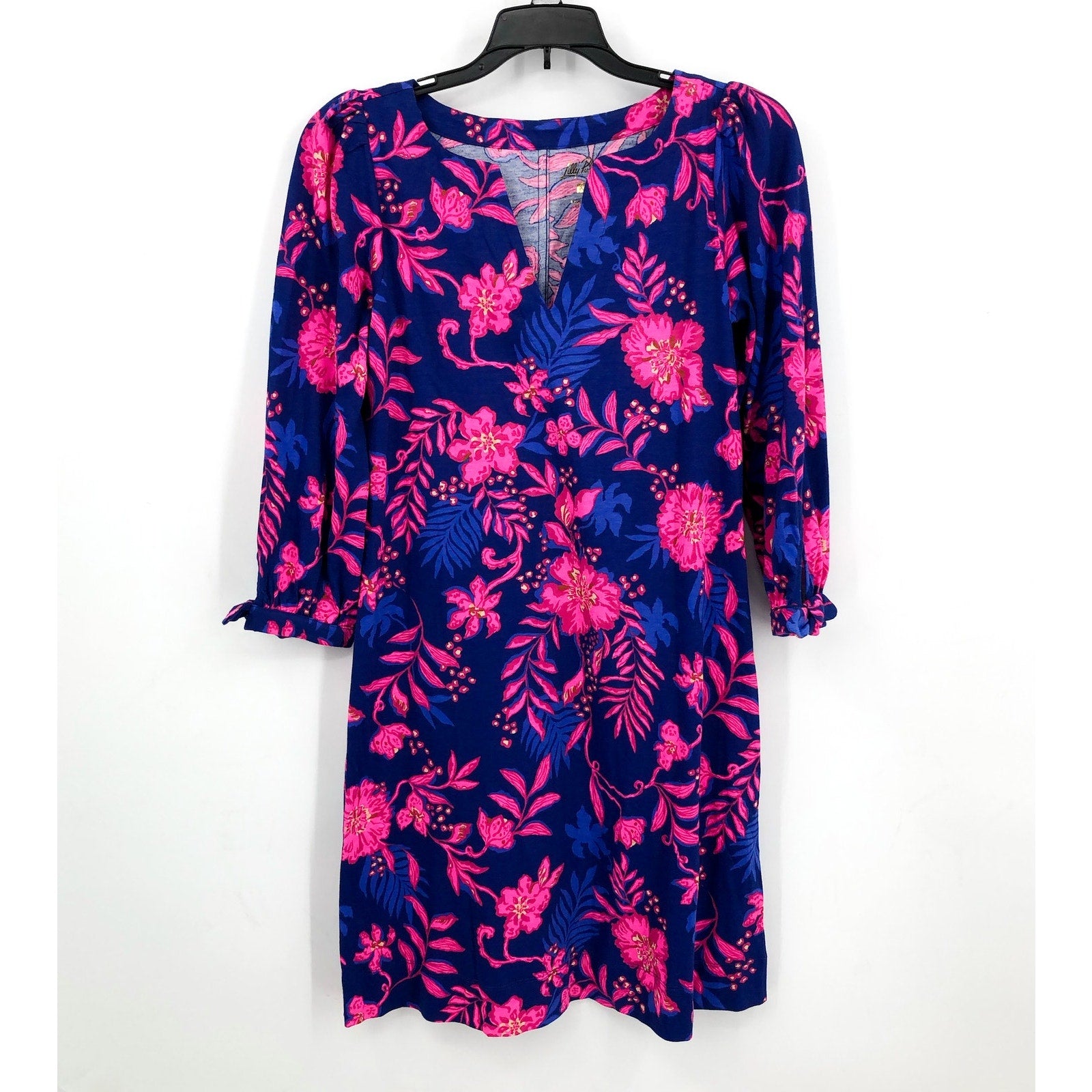 LILLY PULITZER Cathy Mini Dress XS Blue Pink Med Never Ending Summer NWOT