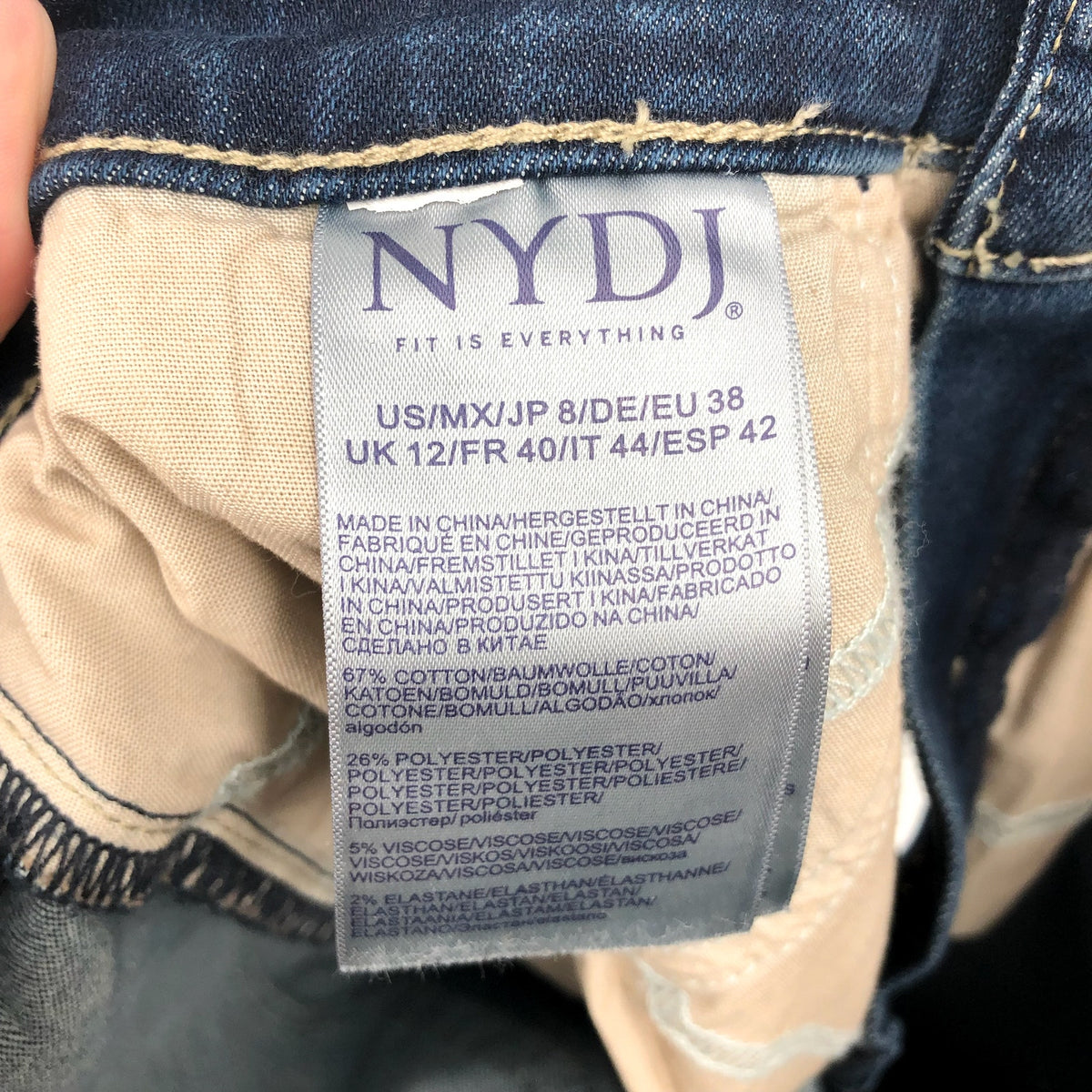 NYDJ Womens Straight Ankle Jeans Size 8 Blue Wonderland Relaxed NWT