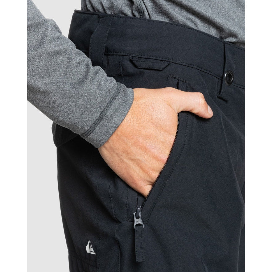 QUICKSILVER Men's Porter Snow Pants Large Black Waterproof Outdoor NWT