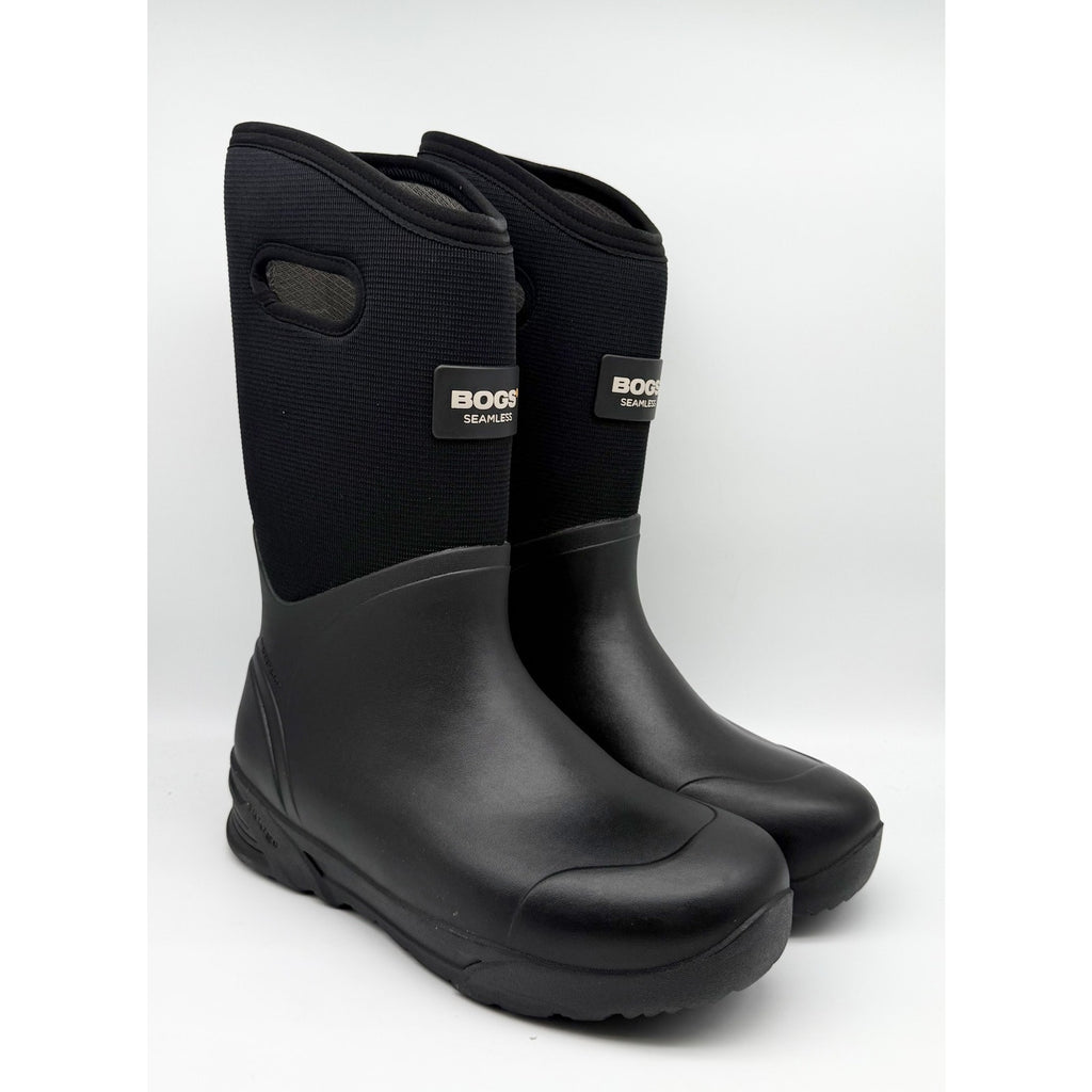 Bogs Mens Bozeman Tall Boots US 12 EU 45 Black Waterproof Pull On NIB