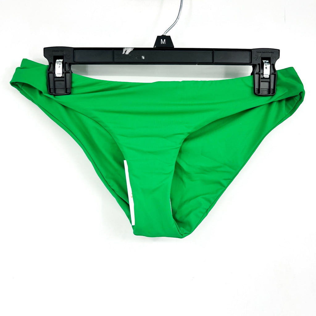 BECCA Women's Coast Shirred Adela Hipster Bikini Bottom Small Green Emerald NWT