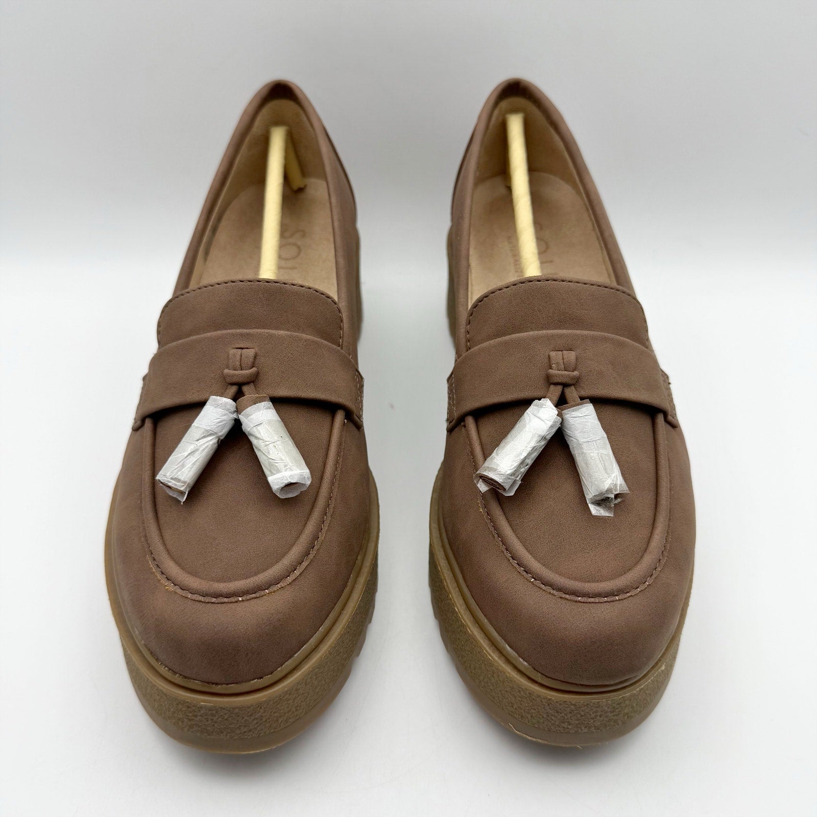 Soul Naturalizer Womens Josie Loafers US 9 Wide EU 40 Brown Slip On NIB