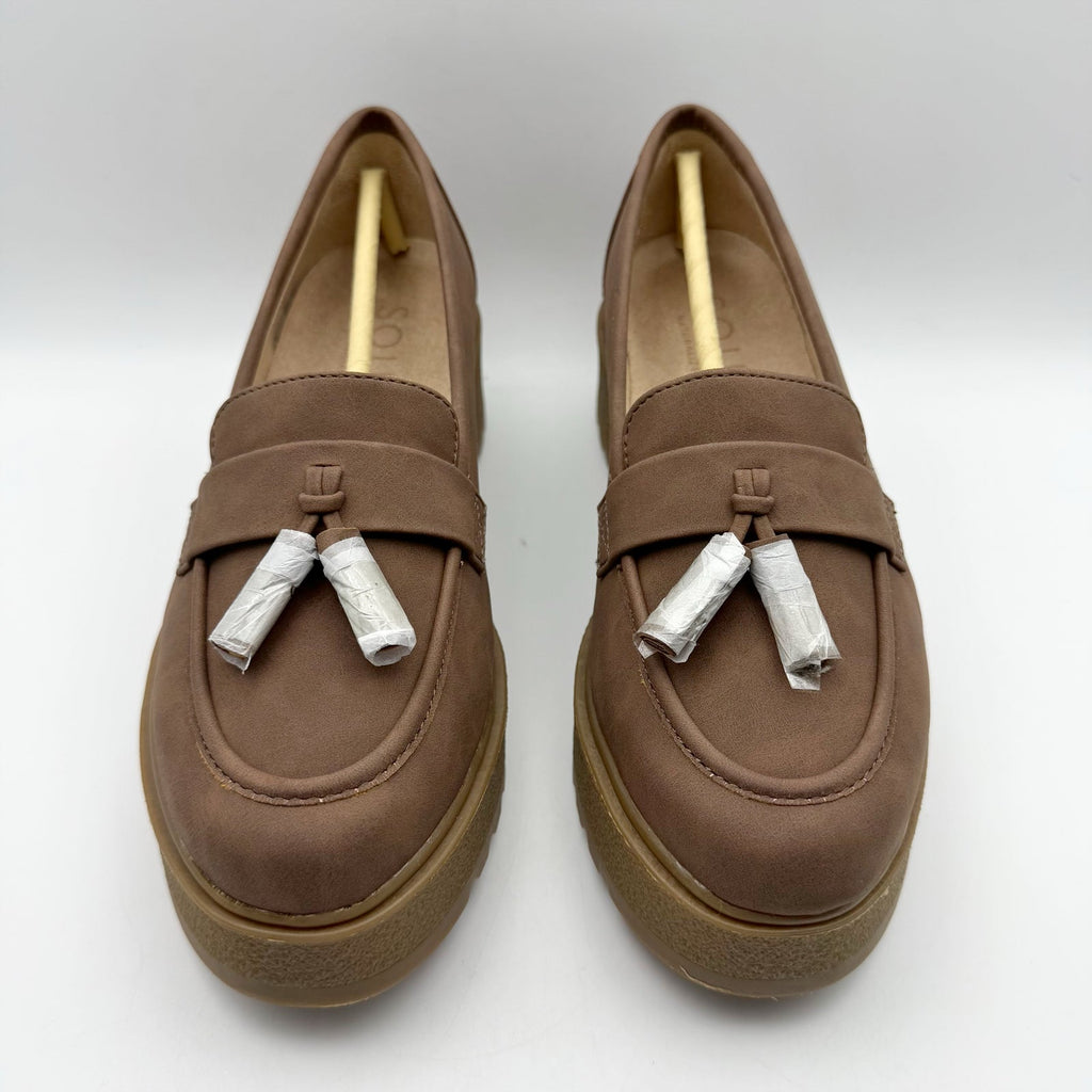 Soul Naturalizer Womens Josie Loafers Size 9 Wide EU 40 Brown Slip On NIB