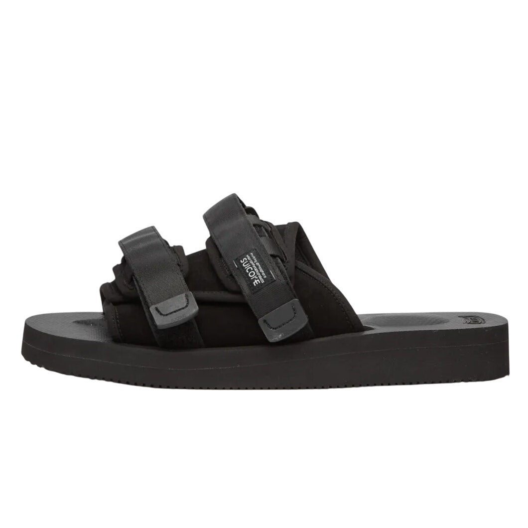 Suicoke Womens MOTO-VS Slip On Sandals Size 6 EU 35 Black Suede NWOB