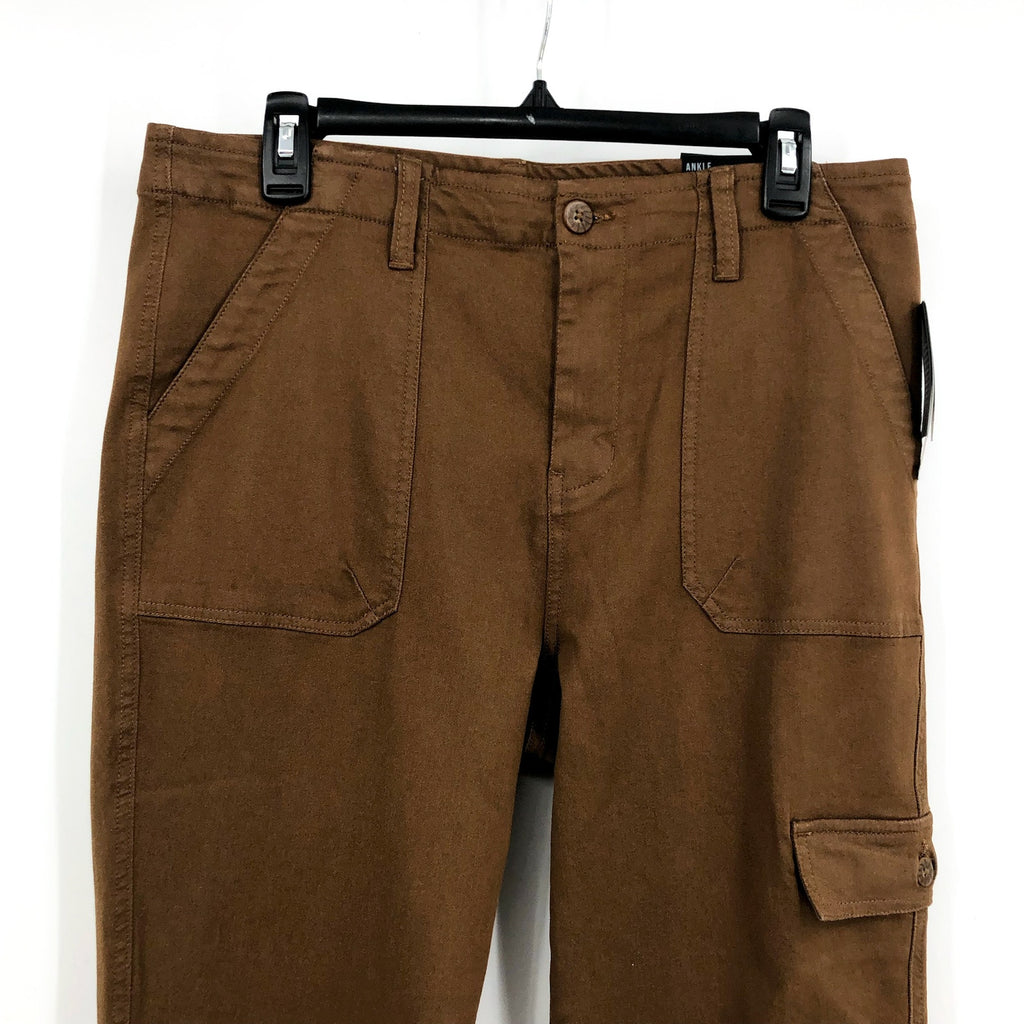 KUT FROM THE KLOTH Cargo Pants Size 12 Brown Autumn Ankle Straight Leg  NWT