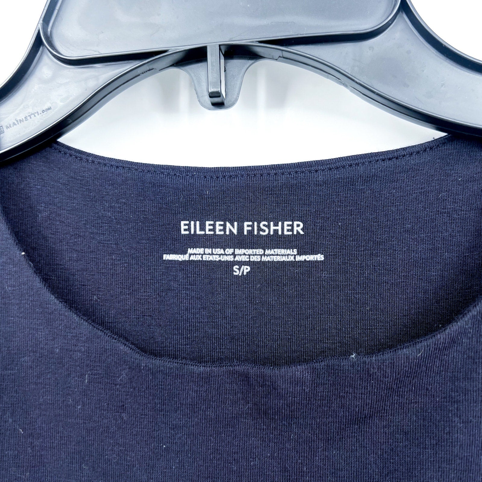 EILEEN FISHER Womens Organic Cotton Stretch Jersey Tank Small Dark Navy Blue NWT