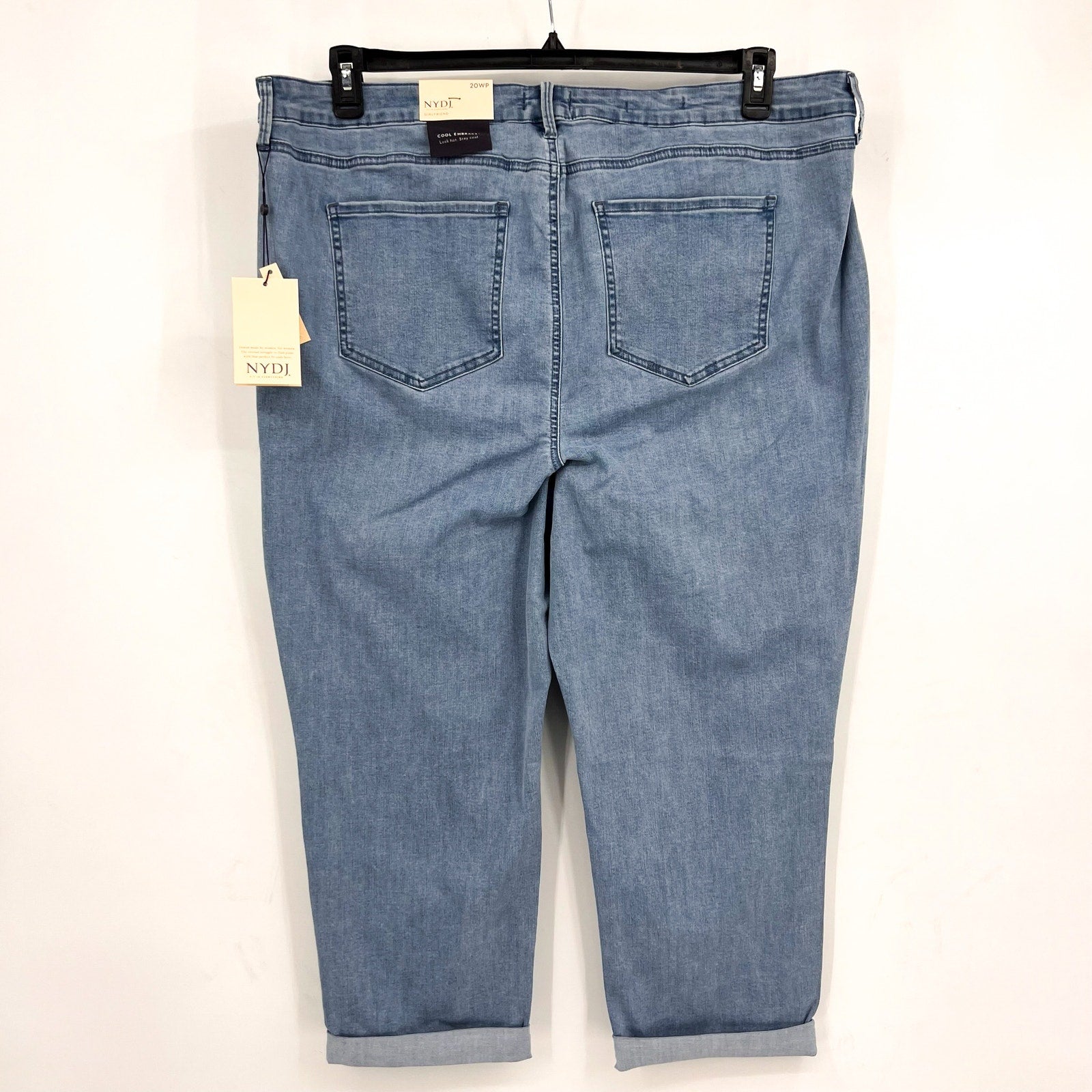 NYDJ Womens Margot Girlfriend Jeans Size 20W Petite Kingston Blue NWT
