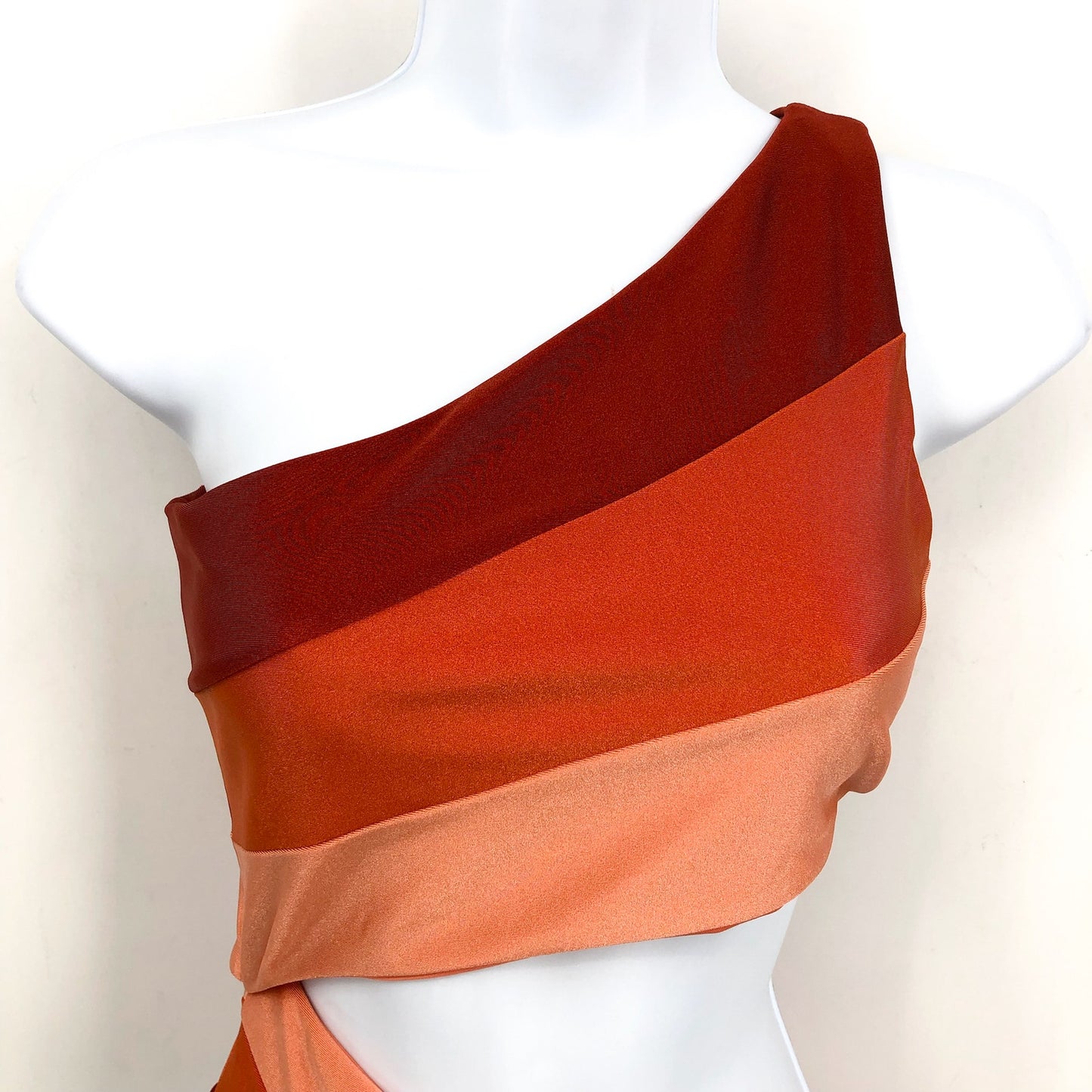 BEACH RRIOT Joyce One Piece Swimsuit Medium Orange Desert Clay Colorblock