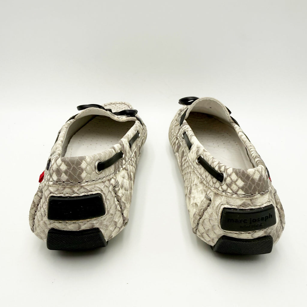 Marc Joseph NY Womens Cypress Hill Loafers Size 5.5 M Grey White Leather NWOB