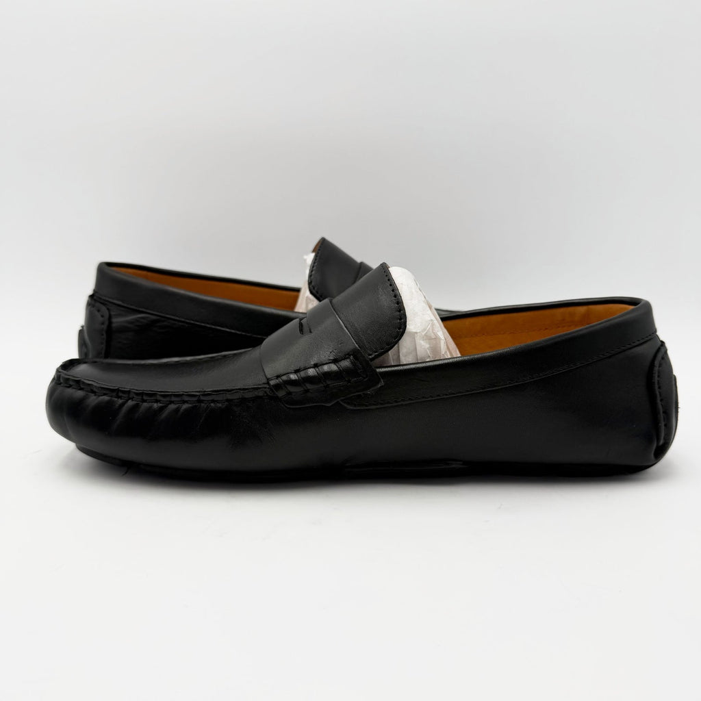 Vince Camuto Mens Vitzroy Penny Driver Loafers Size 10 EU 43 Black Leather NIB