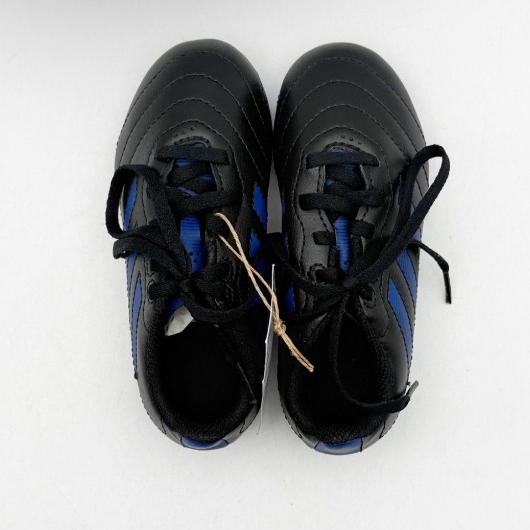 Adidas Youth Goletto VIII Firm Ground Soccer Cleats Size 10 Kids Black Blue NWOB