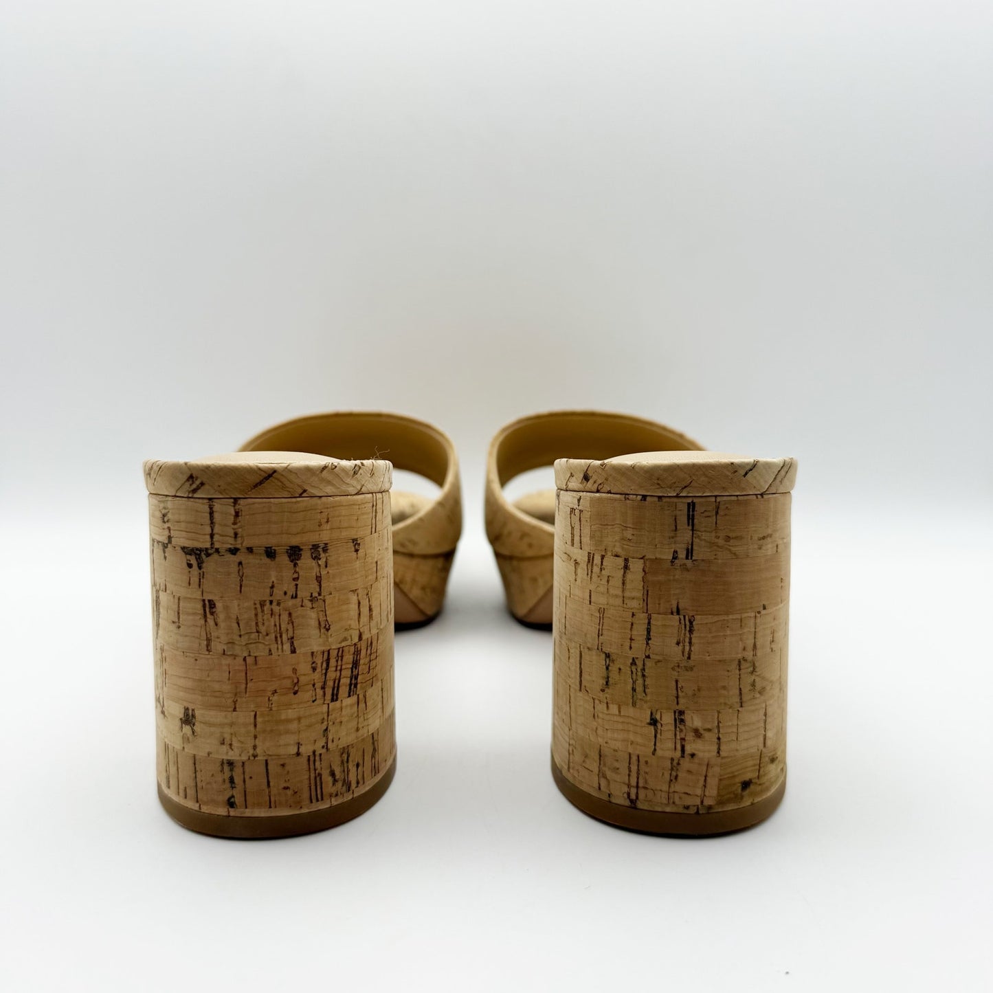 Veronica Beard Womens Dali Cork Heels US 11 M Tan Leather Cork Platform NIB