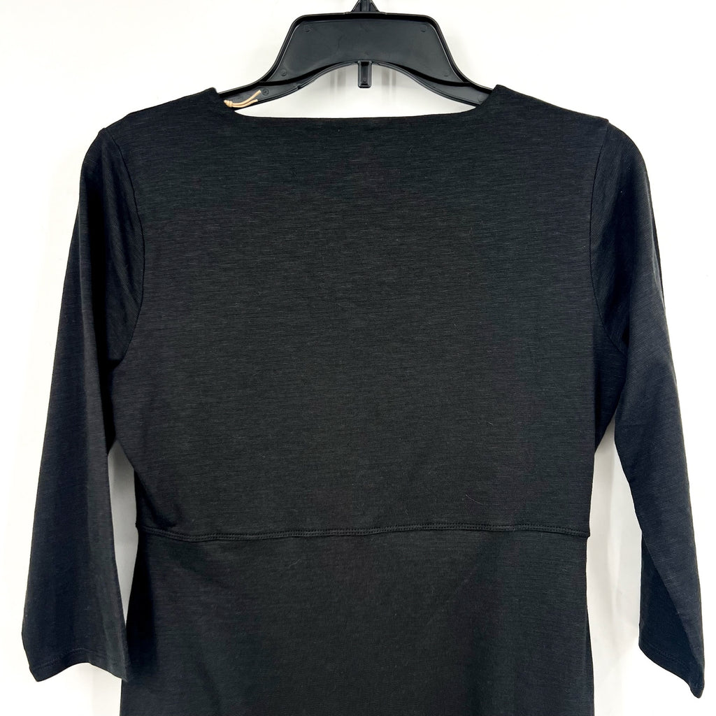 TOAD & CO. Women's Rosalinda A-line Knit Dress Small Black 3/4 Sleeves NWT