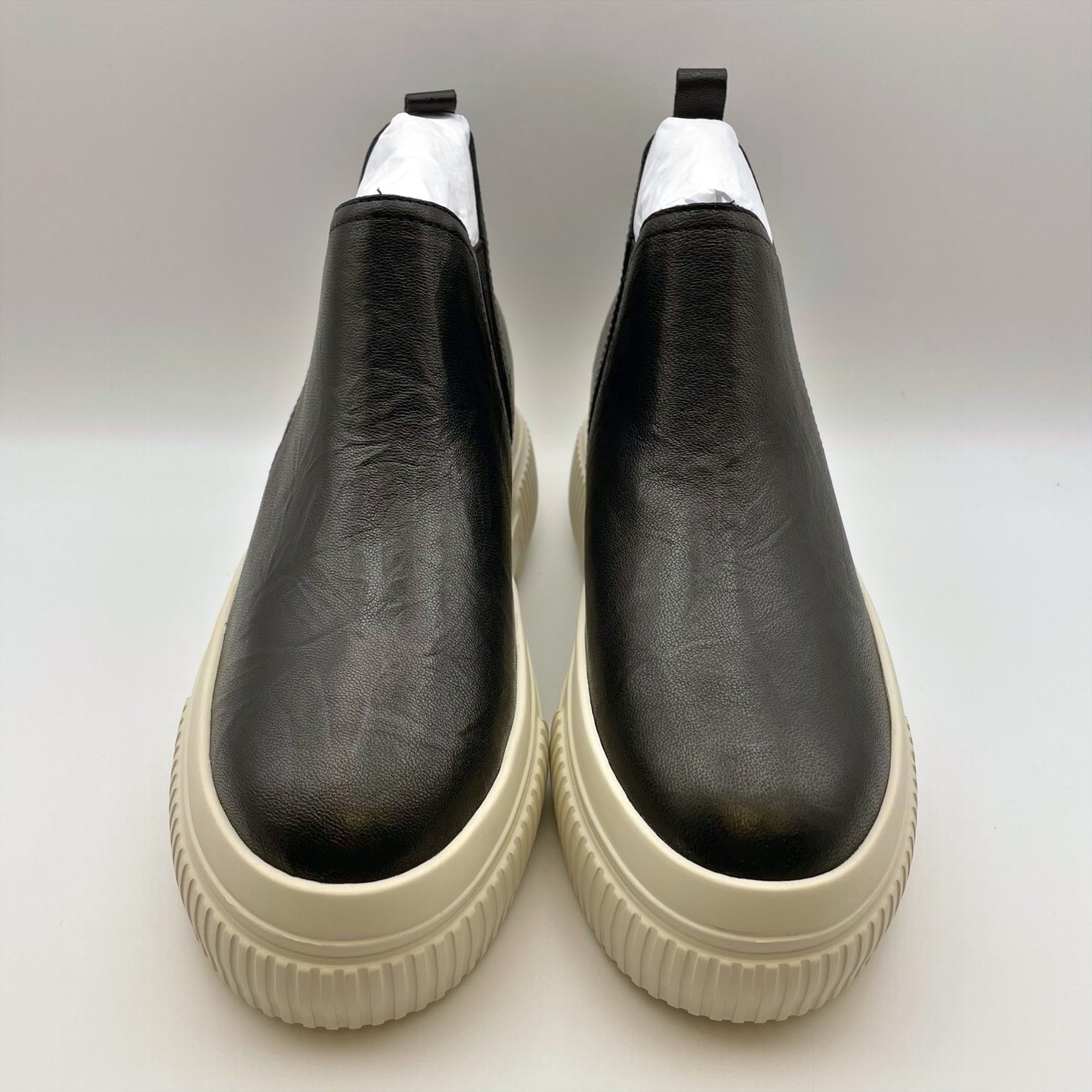 J/Slides Women's Wendie Bootie Size 8.5 Black Leather Slip On Waterproof NIB