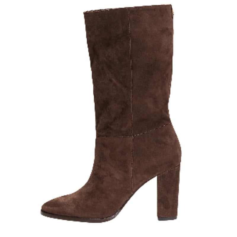 Lauren Ralph Lauren Artizan II Mid Calf Boots US 9.5 B EU 41 Brown Suede NWOB