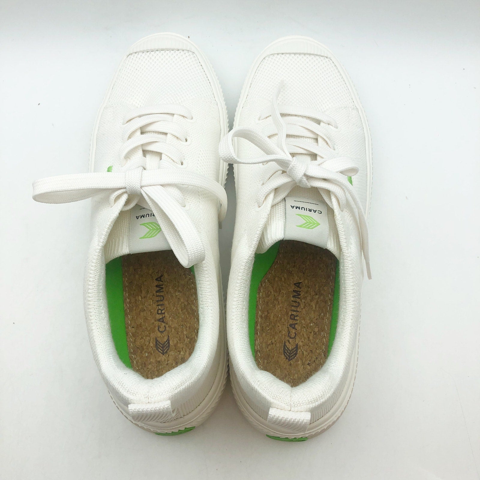Cariuma IBI Low Sneakers Womens 10.5 Mens 9 Off White Bamboo Knit Casual NIB