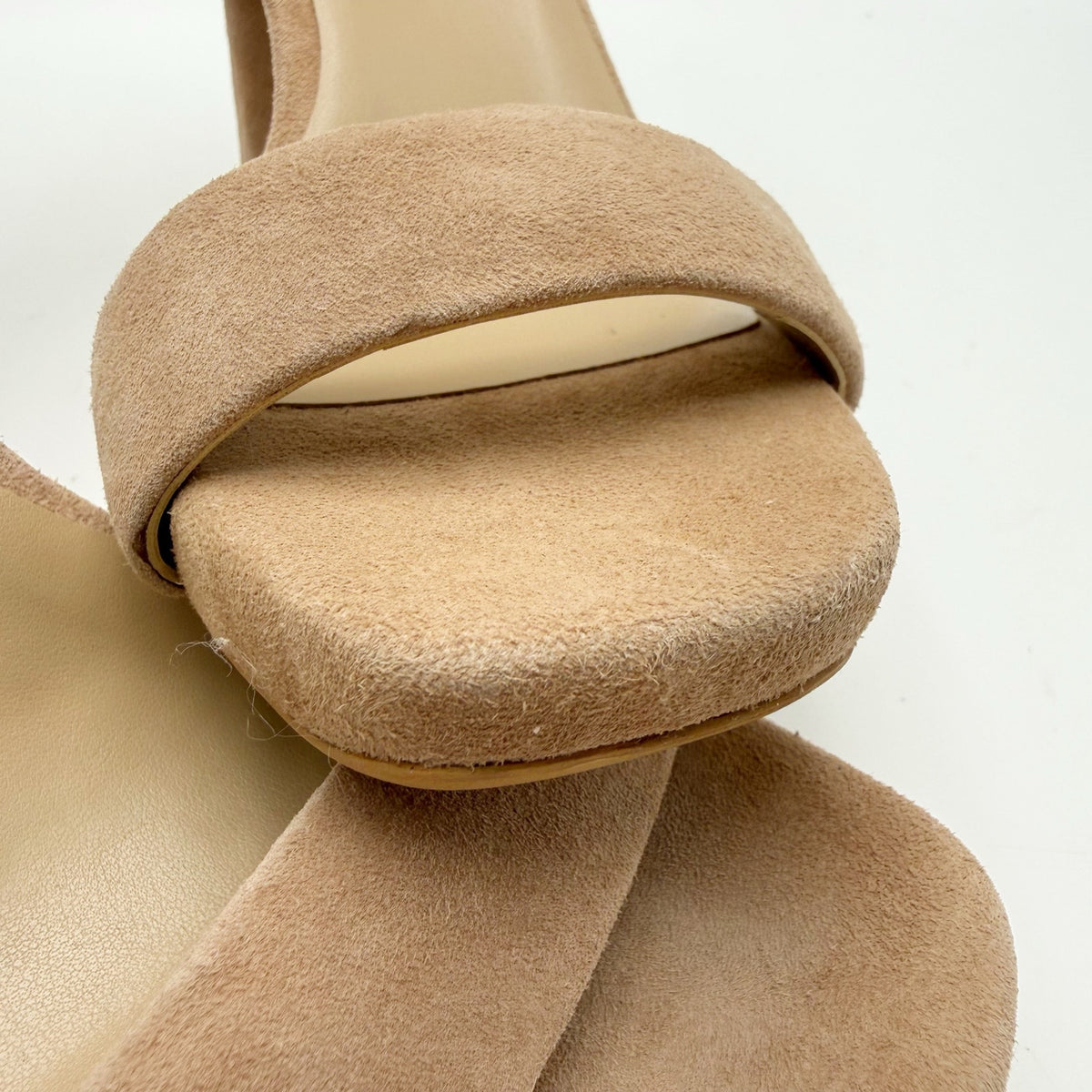 Naturalizer Womens Joy Heeled Dress Sandals Size 6 Wide Tan Suede NWOB