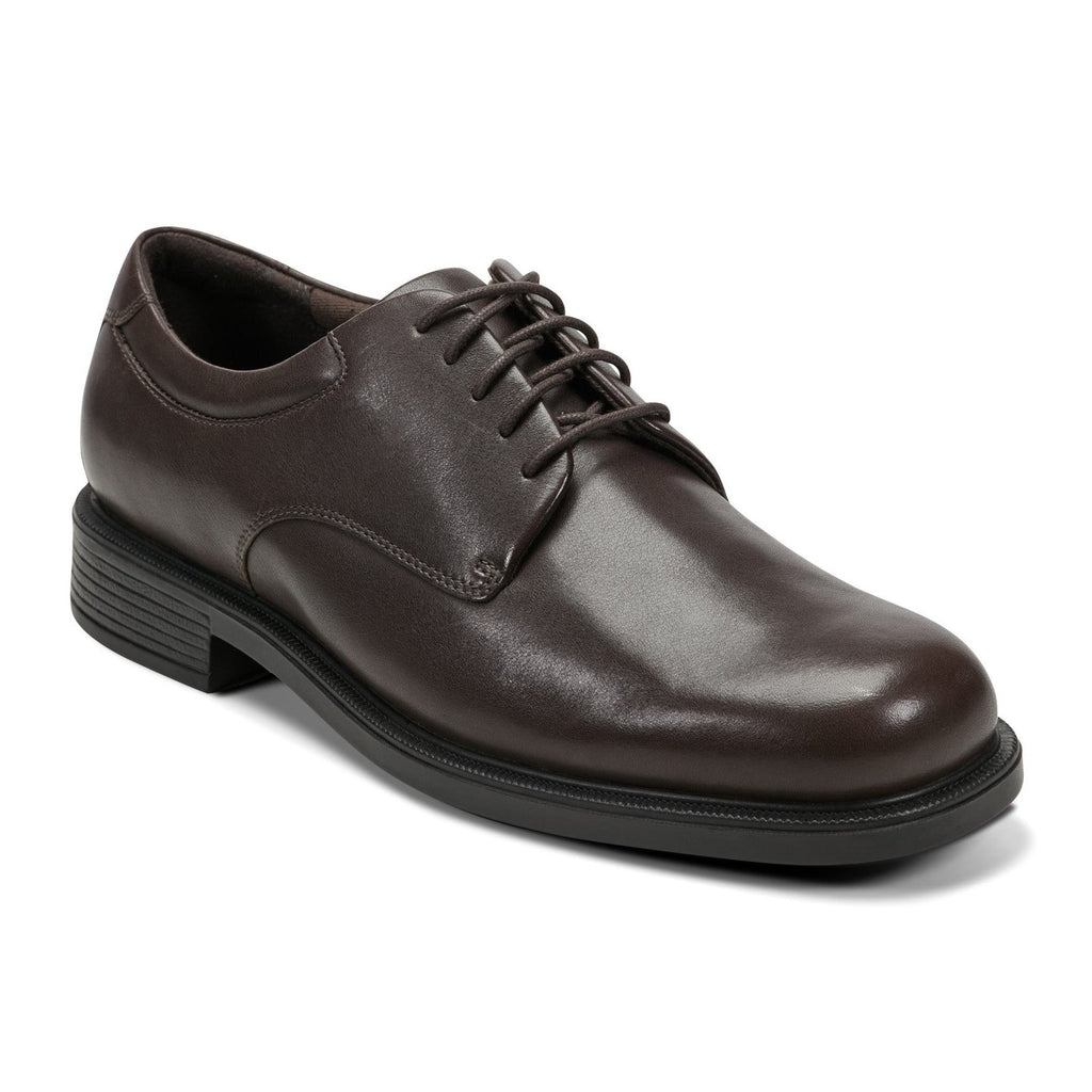 Rockport Mens Margin Plain Toe Oxfords Size 14 EU 49 Chocolate Brown NWOB