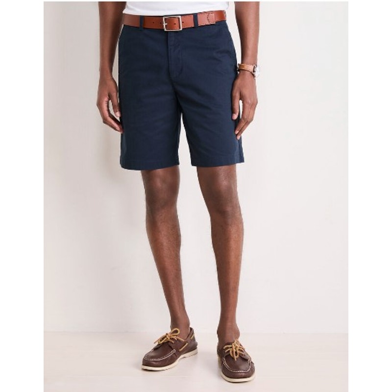 VINEYARD VINES Men's 9" Breaker Shorts Size 36 Navy Blue Chinos Flat Front NWT