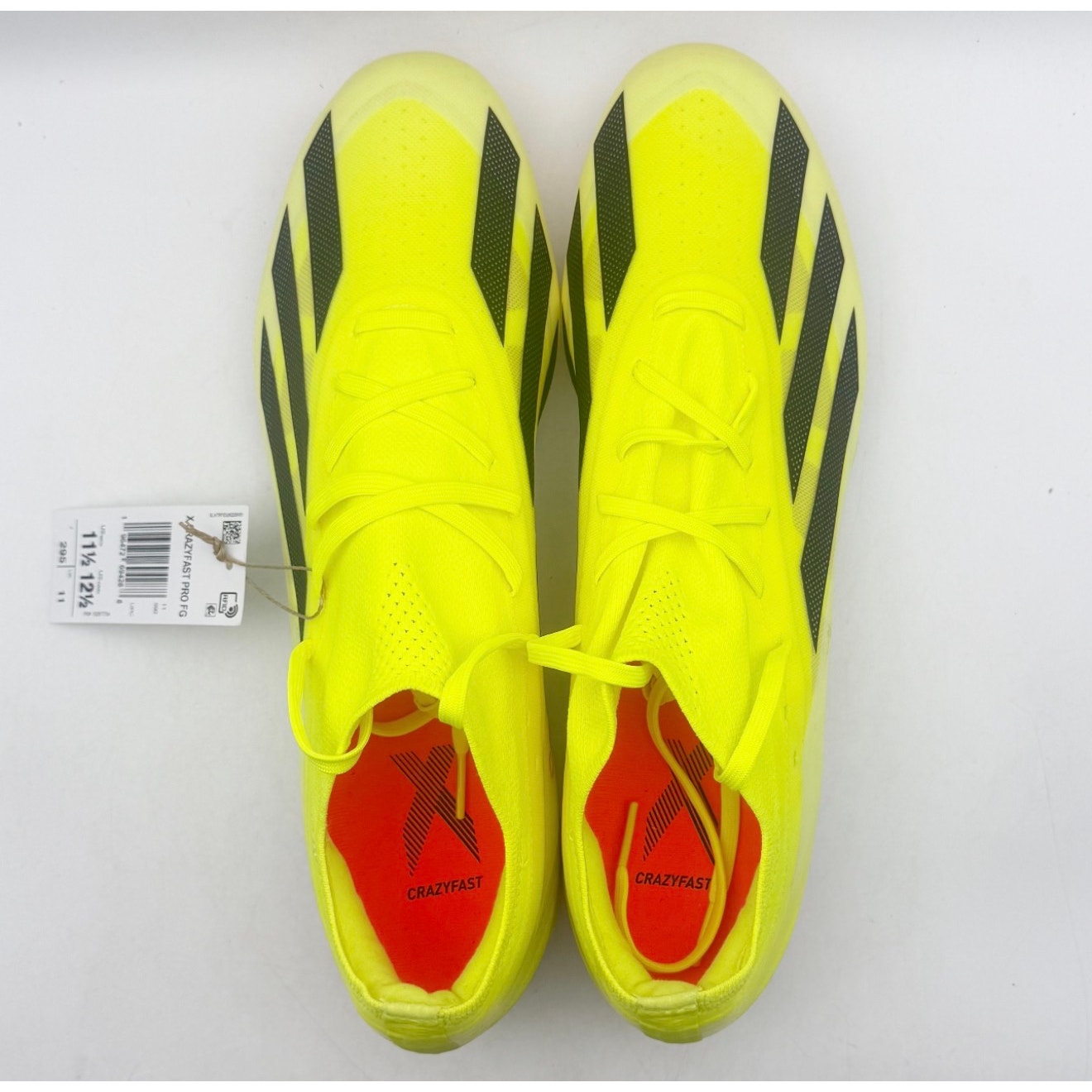 Adidas X Crazyfast Mens Pro Firm Ground Soccer Cleats Size 11.5 Yellow NWOB
