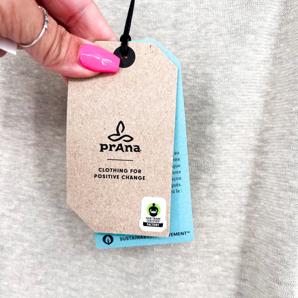 PRANA Women's Tidal Wave Midi Skirt Small Sand Beige High Low Knit NWT