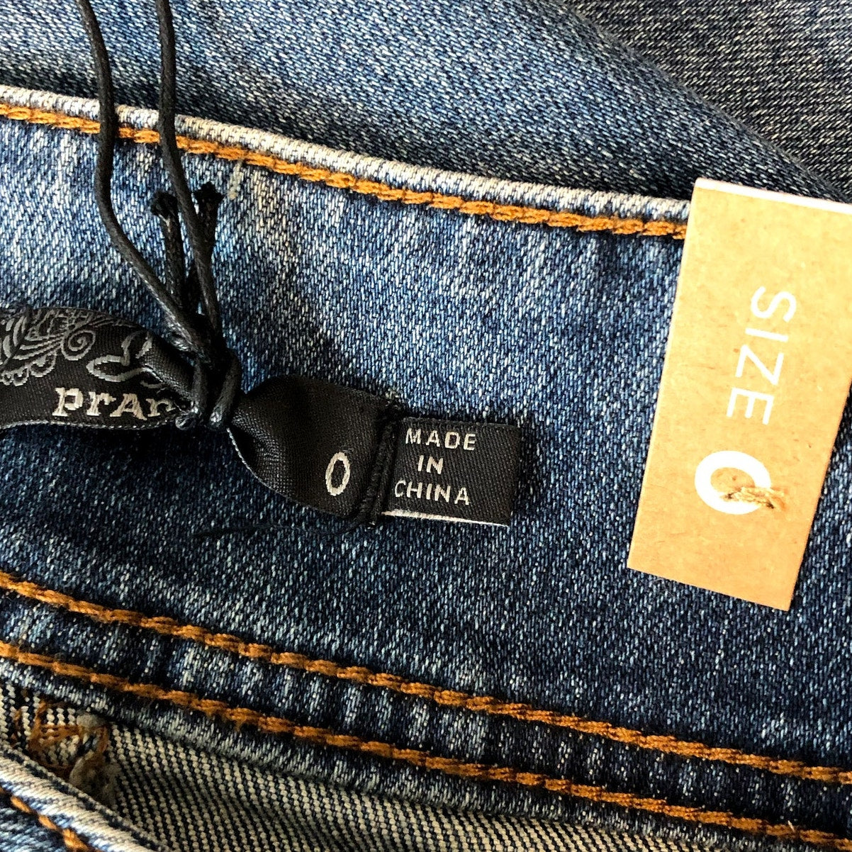 PRANA Women's Broadway Denim Pencil Skirt Size 0 True Blue Organic Stretch NWT
