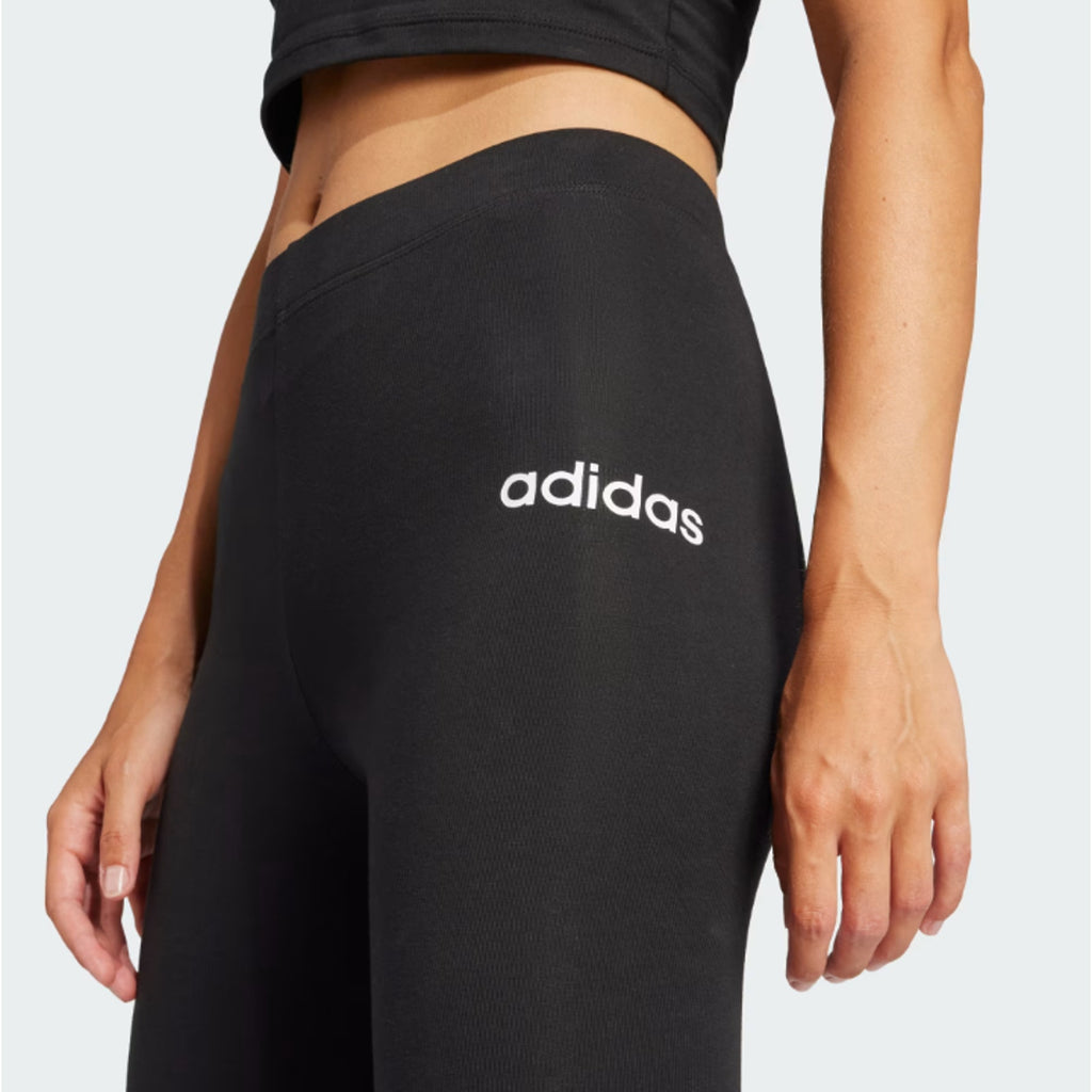 ADIDAS Women's Essentials Linear Leggings Medium Black White Logo NWT