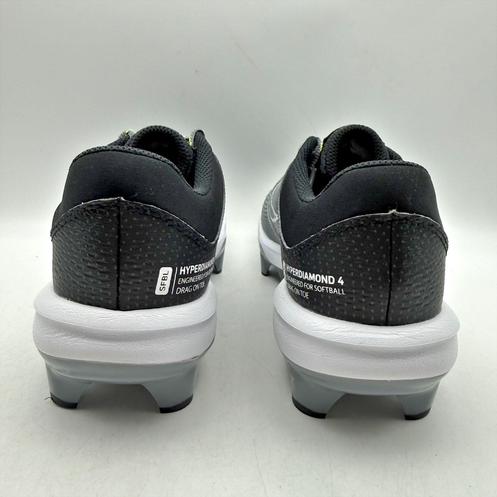 Nike Womens Hyperdiamond 4 Pro MCS Softball Cleat US 8.5 Black Grey DC8990 NWOB