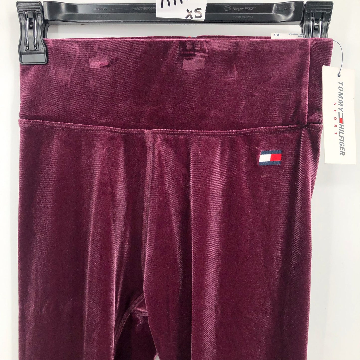 TOMMY HILFIGER Women's Velvet Active Leggings Crushed Grape XS