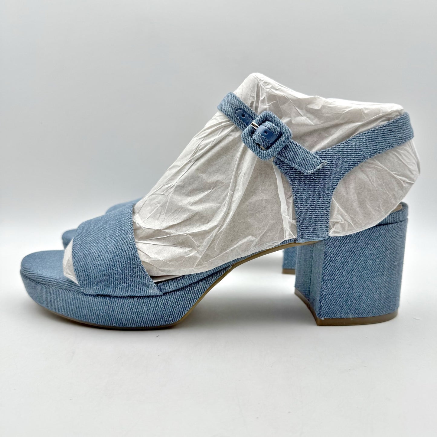 LifeStride Womens Rhythmn Heel Pumps US 11 M EU 42 Denim Blue Leather NIB