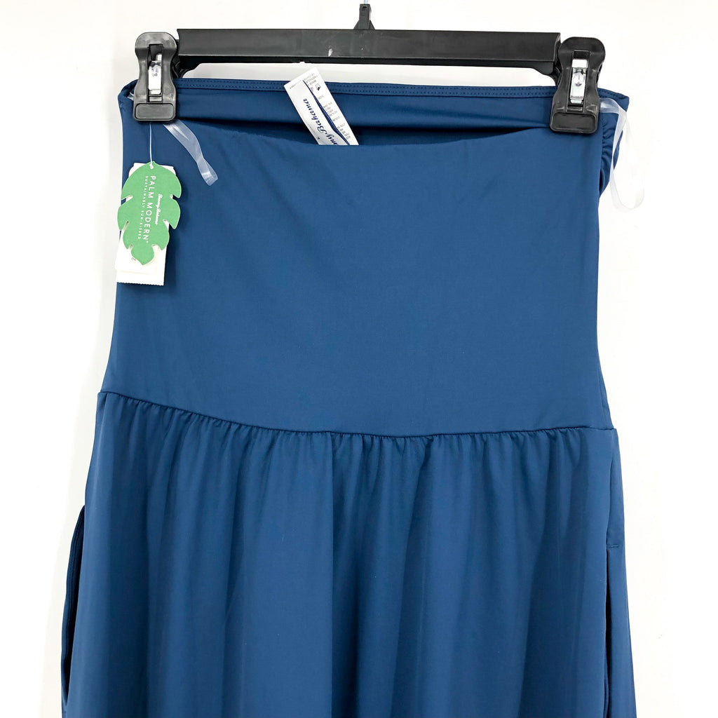 TOMMY BAHAMA Women's Bandeau Dress XS Blue Midnight Sea Strapless NWT