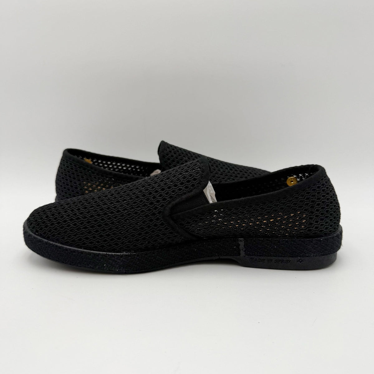 Rivieras Womens Classic Mesh Slip On Shoes Size 7.5 EU 38 Black NIB