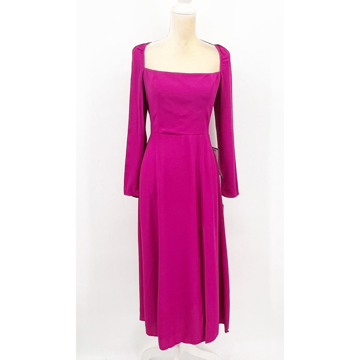 ADRIANNA PAPELL Women's Midi Dress Size 6 Pink Light Crepe NWT