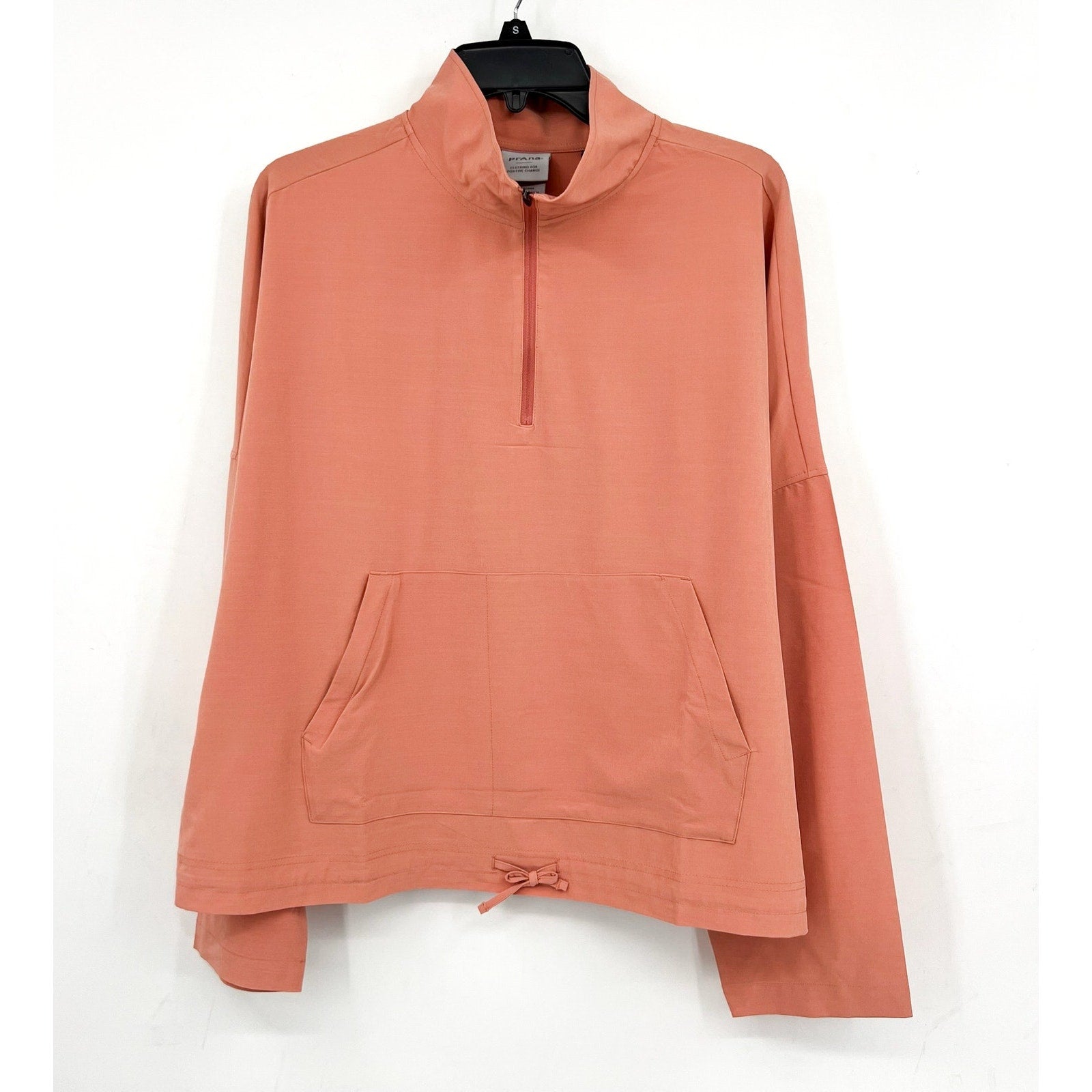 PRANA Women's Railay Pullover Sweatshirt XL Pink Cloud Blush Relaxed Fit NWT
